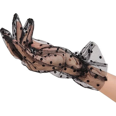 Polka dot mesh gloves 3 designs