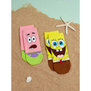 Cartoon Ankle Socks | SpongeBob Design | Child Socks | 2 Pair