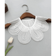 White and black Detachable scallop collar for women