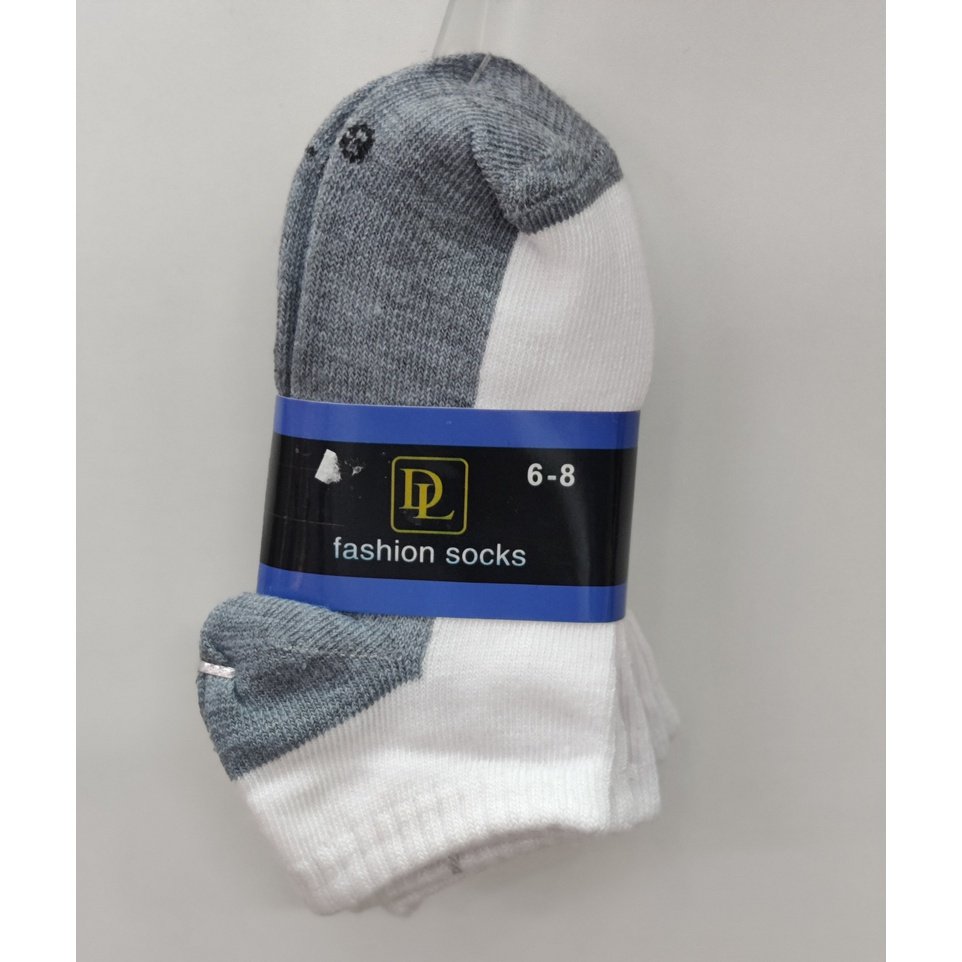 School cut socks for kids size 2-12 white black and white grey