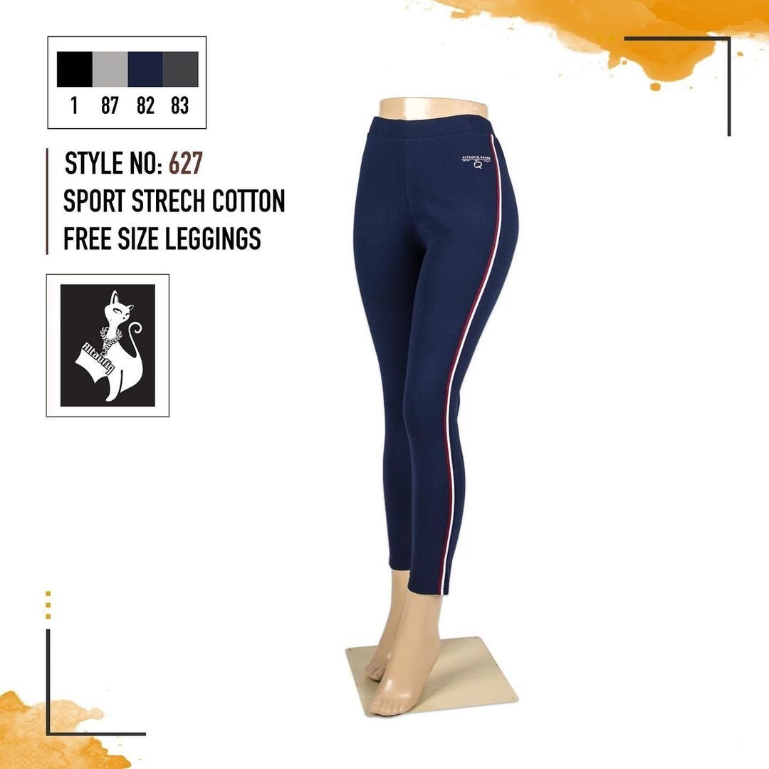 AlTaufiq Comfort Leggings with line strip 627