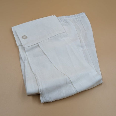 Linen sleeves with button