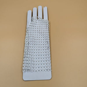 Fishnet Crystal Gloves for Women | Rhinestone Decor