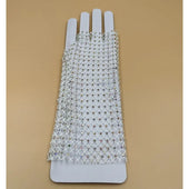 Fishnet Crystal Gloves for Women | Rhinestone Decor