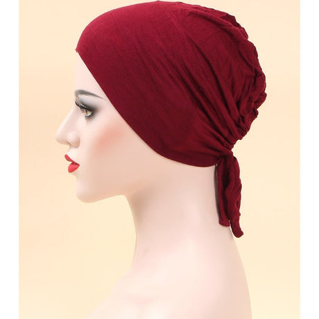 Women underscarf bonnet cap adjustable undercap